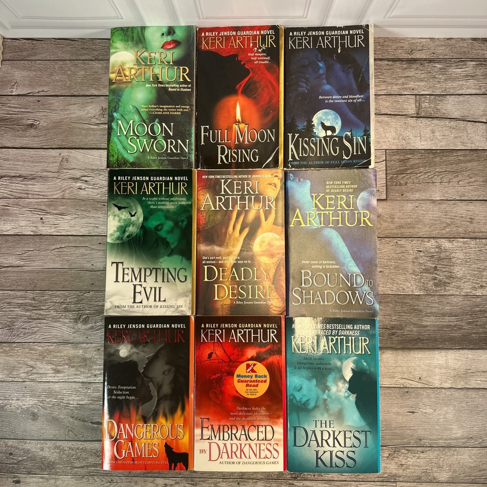 Keri Arthur Riley Jenson Guardian Series Book Lot 9 Paperbacks Urban Fantasy